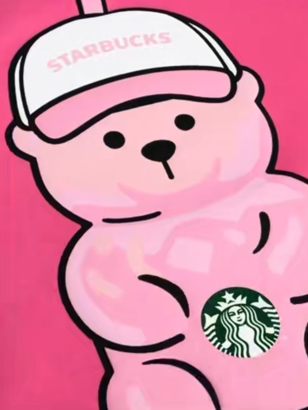 Starbucks - Bearista Women’s Bear Hoodie Pink Online Exclusive - Picture 2 of 6